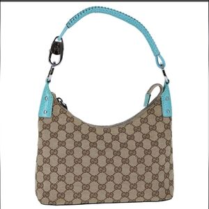 Gucci GG‎ Beige and Tiffany Blue Women's Top handle